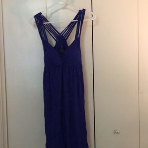 Indigo v neck dress